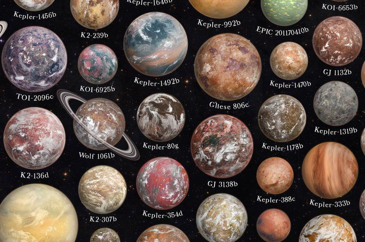 تصویر هنرمندانه صدها سیاره فراخورشیدی براساس دادههای علمی