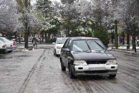 بارش اولین برف پاییزی در اردبیل