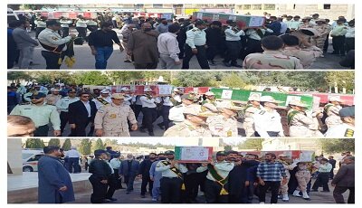 تشییع پیکر شهدای حادثه تروریستی تفتان در زاهدان