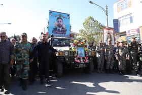 مراسم تشییع پیکر شهید مدافع وطن شهید سجاد منصوری در کرمانشاه