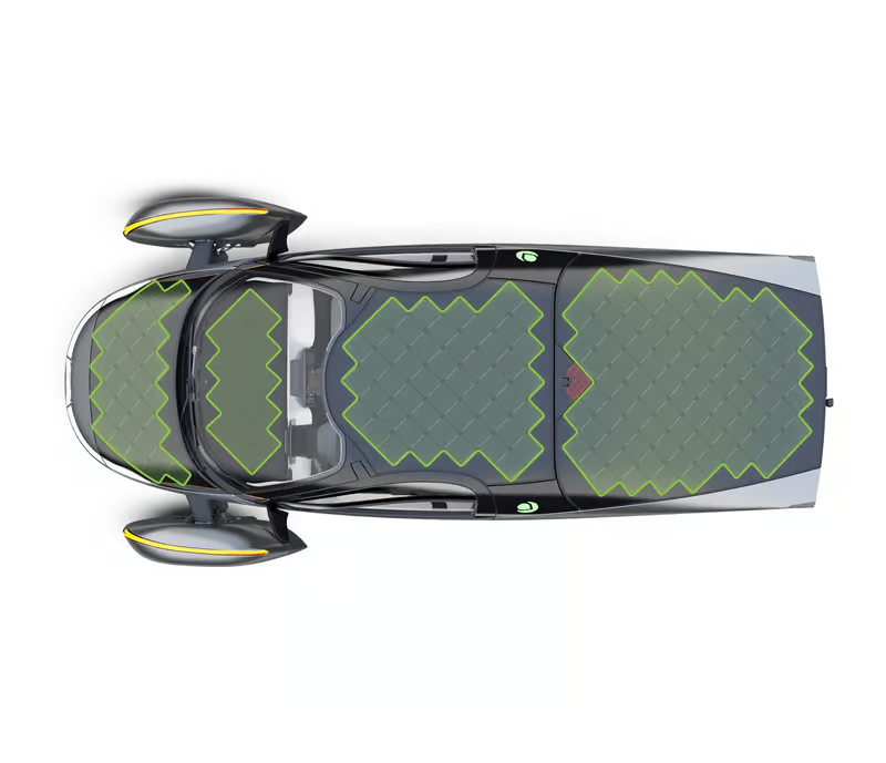 این خودرو فقط با نور خورشید کار میکند