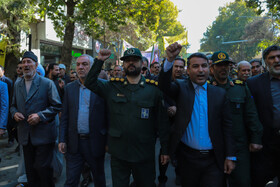 مراسم راهپیمایی روز ۱۳ آبان در بجنورد