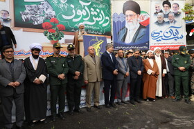 سخنرانی حجت الاسلام جواد حاجیزاده،  عضو مجلس خبرگان رهبری و امام جمعه شهرستان اهر در جمع راهپیمایی کنندگان روز ۱۳ آبان شهرستان اهر