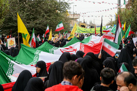 مراسم راهپیمایی روز ۱۳ آبان در قم