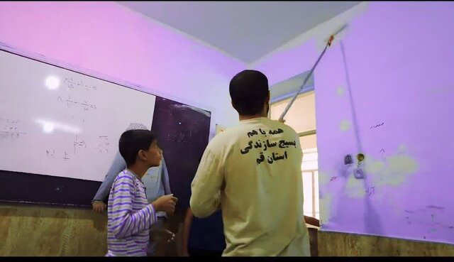 رنگواره امید و شادی هدیه جهادگران به مدارس