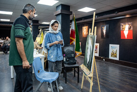 نقش طوفان در محل نگارخانه مهر و ماه حوزه هنری شیراز در استان فارس