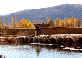 پاییز در روستای دمکره در استان کهکیلویه و بویراحمد