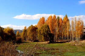 پاییز در روستای دمکره در استان کهکیلویه و بویراحمد