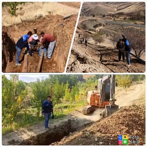 اصلاح ۱۴۰۰ متر خط انتقال آب روستای کلاترزان سنندج