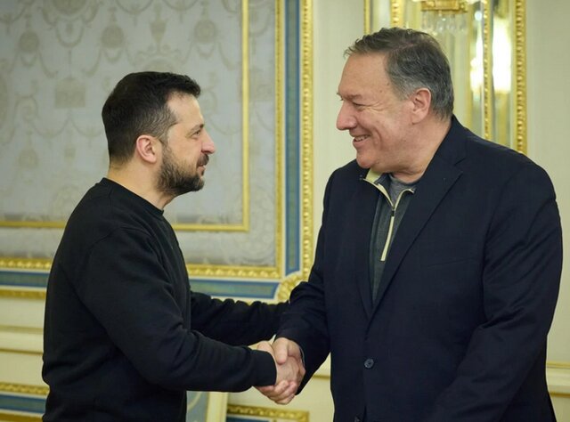 دیدار پامپئو با زلنسکی در کییف - آوریل ۲۰۲۳ اوکراین چشم انتظار پامپئو بود!