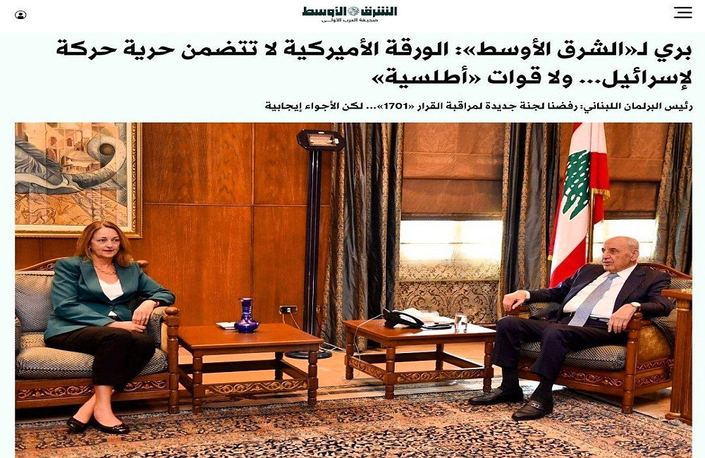 در لبنان هیچ توافقی حاصل نخواهد شد مگر با  نظر واحد دولت لبنان و حزبالله