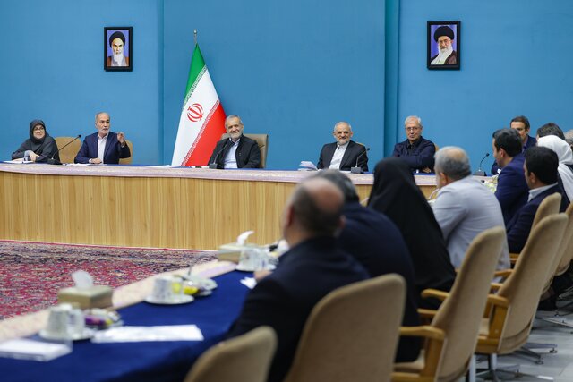 دیدار پزشکیان با اعضای شورای مرکزی خانه احزاب دیدار پزشکیان با اعضای شورای مرکزی خانه احزاب