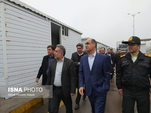 بازدید استاندار گیلان از پل مرزی اتومبیلروی آستارای ایران و جمهوری آذربایجان