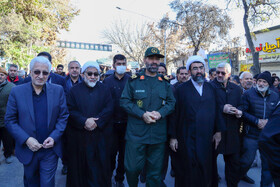 حضور مسئولین استانی در مراسم تشییع پیکر شهدای گمنام خراسان شمالی