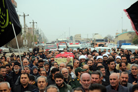 تشییع و تدفین شهید گمنام در دانشکده کشاورزی و منابع طبیعی مغان دانشگاه محقق اردبیلی