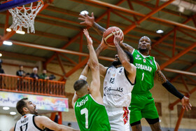 دیدار تیم های بسکتبال اصفهان ذوب آهن و گلنور