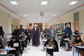 بازدید حجتالاسلام کثیرلو، رئیس کل دادگستری استان اردبیل از آزمون وکالت قوه قضائیه در اردبیل