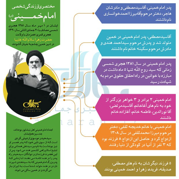 اینفوگرافیک/مروری بر زندگی شخصی امام خمینی (س)