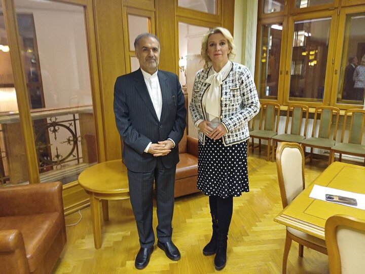 رایزنی سفیر ایران با سخنگوی وزارت خارجه روسیه رایزنی سفیر ایران با سخنگوی وزارتخارجه روسیه درباره همکاریهای رسانهای بین دو کشور