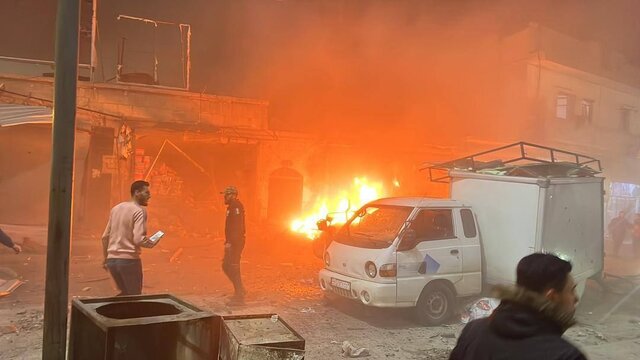 وقوع انفجار در یک بازار در شمال حلب وقوع انفجار در یک بازار در شمال حلب