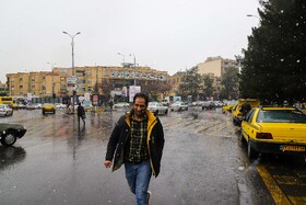 بارش اولین برف زمستانی در اصفهان