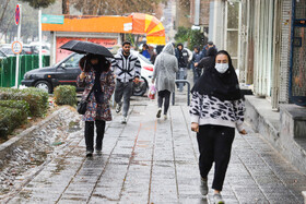 بارش اولین برف زمستانی در اصفهان