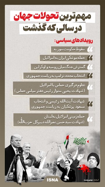 اینفوگرافیک/ مهم‌ترین تحولات جهان در سالی که گذشت
