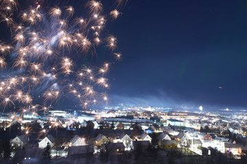 تصاویری از شفق قطبی در شب سال نو میلادی