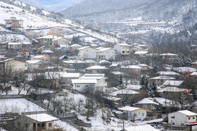 بارش برف در روستاهای کوهپایه نشین سوادکوه