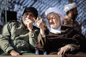 ماموستا ملا قادر قادرى امام جمعه پاوه در برگزاری مرحله نهایی رزمایش پیامبر اعظم ۱۹ نیروی زمینی سپاه