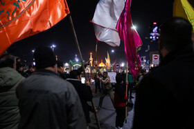 گلباران حرم مطهر رضوی در شب میلاد جوادالائمه (ع)