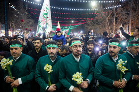 گلباران حرم مطهر رضوی در شب میلاد جوادالائمه (ع)