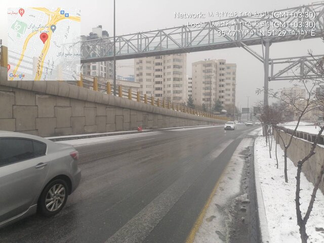 واکنش شهرداری تهران به فیلم تصادف و سرخوردن خودروها در بزرگراه برفی امام علی/ فیلم برای سالهای گذشته است