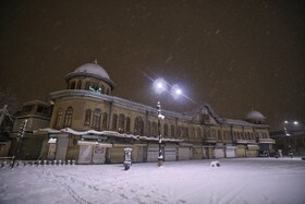 بارش سنگین شبانه برف در همدان