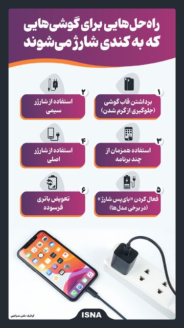 اینفوگرافیک/ چند راهحل برای گوشیهایی که کند شارژ میشوند