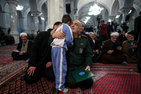 حسین سلامی، فرمانده کل سپاه پاسداران در مراسم بزرگداشت شهیدان رازینی و مقیسه