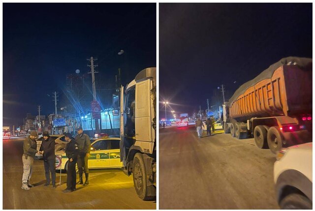 توقیف چهار تریلی زباله در دماوند توقیف چهار تریلی زباله در دماوند