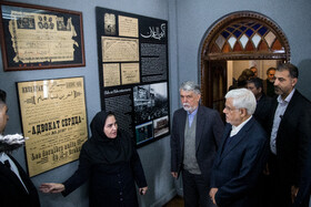 بازدید محمدرضا عارف، معاون اول رئیس جمهور و سید عباس صالحی، وزیر ارشاد از موزه ملی سینما