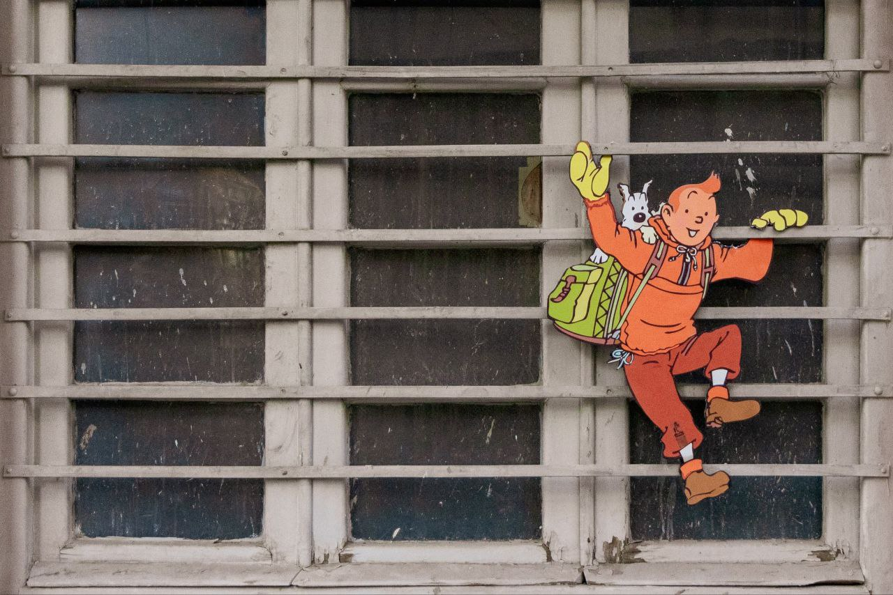 تنتن در کوچه لولاگر