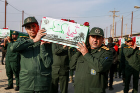 بازگشت پیکر مطهر ۴۱ شهید دفاع مقدس از مرز شلمچه