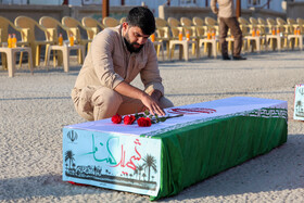 بازگشت پیکر مطهر ۴۱ شهید دفاع مقدس از مرز شلمچه