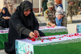 بازگشت پیکر مطهر ۴۱ شهید دفاع مقدس از مرز شلمچه