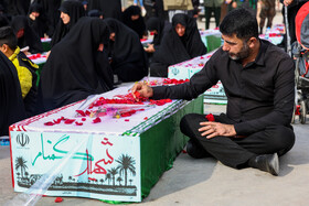 بازگشت پیکر مطهر ۴۱ شهید دفاع مقدس از مرز شلمچه