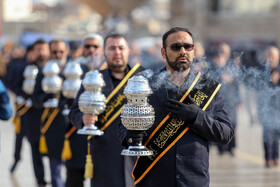 دسته عزاداری خادمین حضرت فاطمه معصومه(س) در سوگ شهادت امام موسی کاظم (ع) در قم