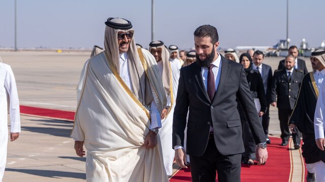 امیر قطر وارد دمشق شد امیر قطر وارد دمشق شد
