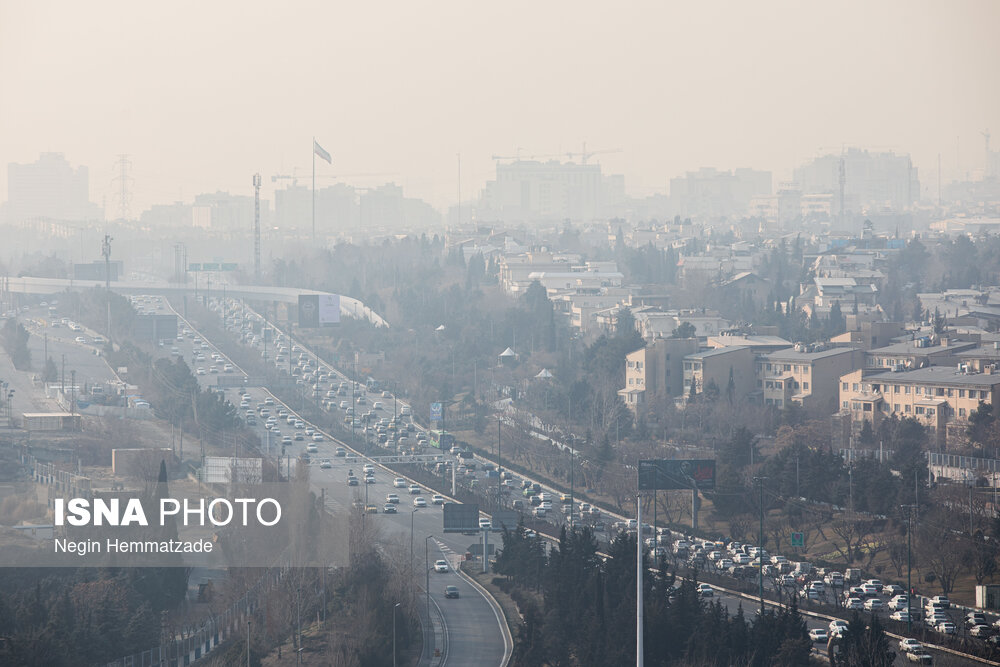 افزایش آلودگی هوای تهران با بروز وارونگی دما