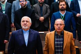 شهرام دبیری و محمدجواد ظریف در مراسم بزرگداشت روز فناوری فضایی