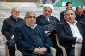 متکی، حمید رسایی و شمس‌الدین حسینی نمایندگان مجلس در مراسم تجدید میثاق با آرمان‌های امام (ره)