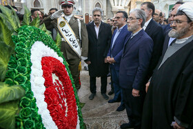 حسین سیمایی‌صراف، وزیر علوم در مراسم تجدید میثاق دانشگاهیان و جهادگران جهاد دانشگاهی با آرمان‌های امام راحل