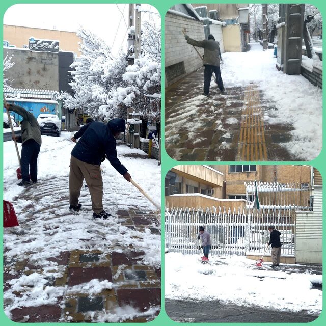 عکس تزیینی است درخواست از مردم برای پاکسازی و برفروبی از مقابل درهای خانههایشان